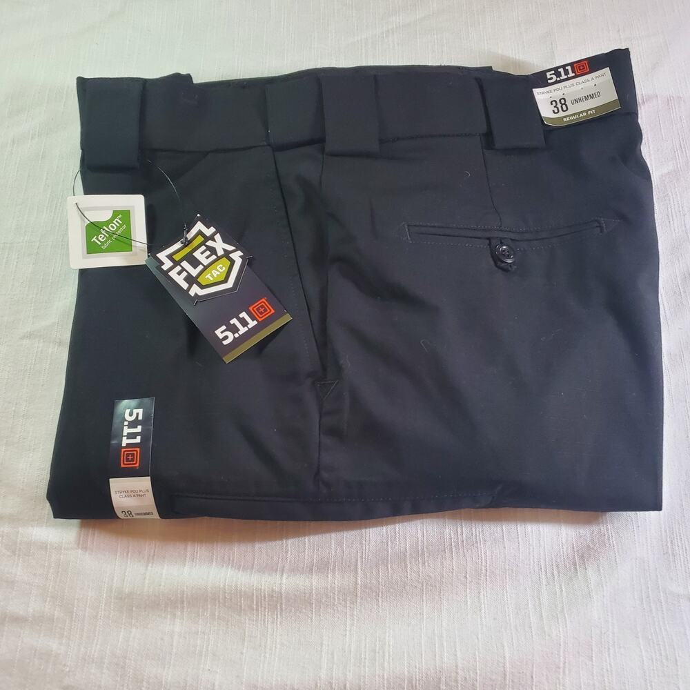 5.11 Tactical Men's Stryke PDU Plus Class A Pants Black Size 38 UNHEMMED -NEW